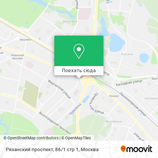 Карта Рязанский проспект, 86/1 стр 1