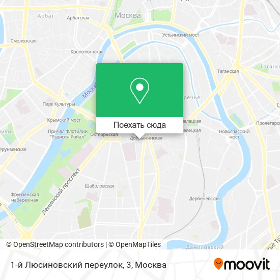 Карта 1-й Люсиновский переулок, 3