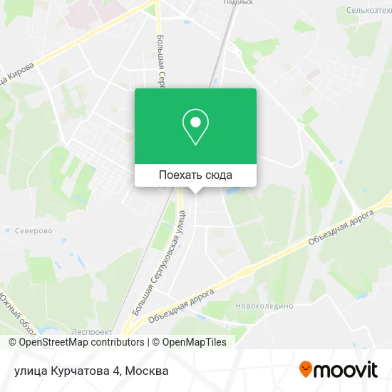 Карта улица Курчатова 4