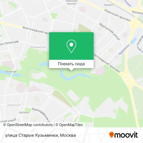 Карта улица Старые Кузьминки