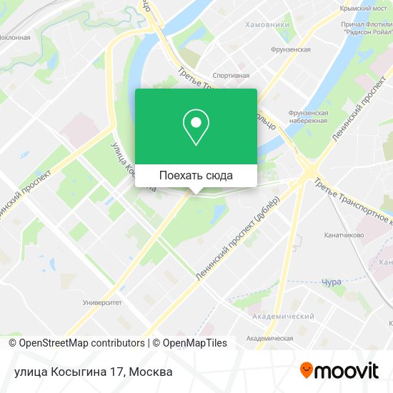 Карта улица Косыгина 17