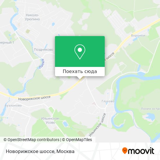 Карта Новорижское шоссе