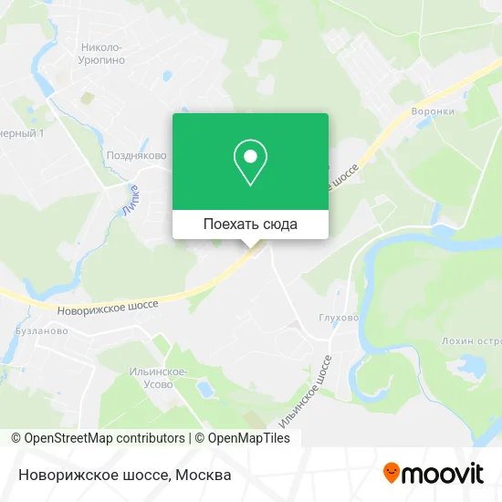 Карта Новорижское шоссе