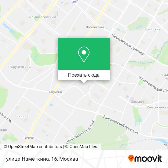 Карта улица Намёткина, 16