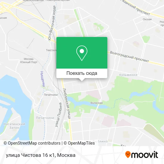 Карта улица Чистова 16 к1