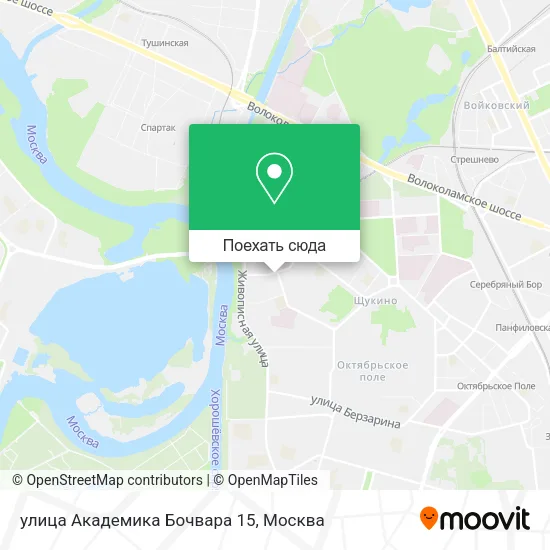 Карта улица Академика Бочвара 15