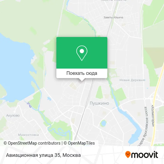 Карта Авиационная улица 35
