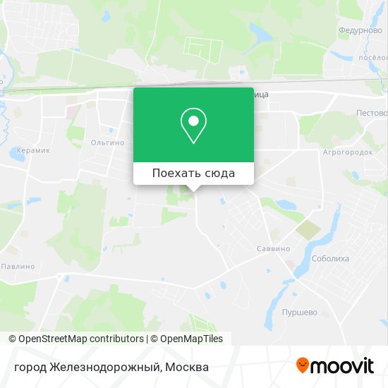 Карта города железнодорожного московской