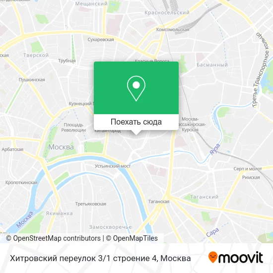 Карта Хитровский переулок 3 / 1 строение 4