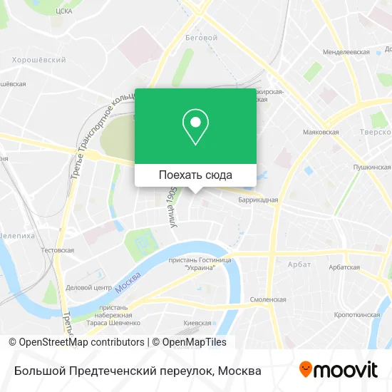 Карта Большой Предтеченский переулок