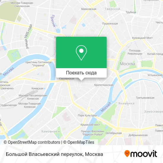 Карта Большой Власьевский переулок