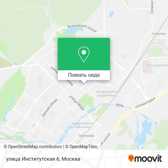 Карта улица Институтская 6