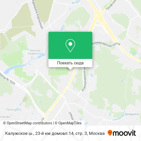 Карта Калужское ш., 23-й км домовл.14, стр. 3