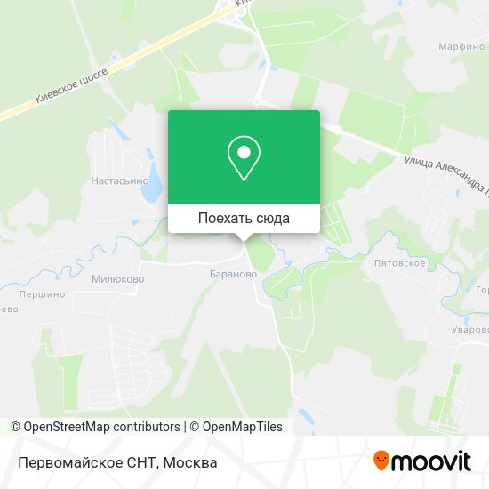 Карта Первомайское СНТ