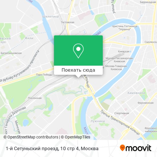 Карта 1-й Сетуньский проезд, 10 стр 4