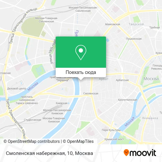 Карта Смоленская набережная, 10