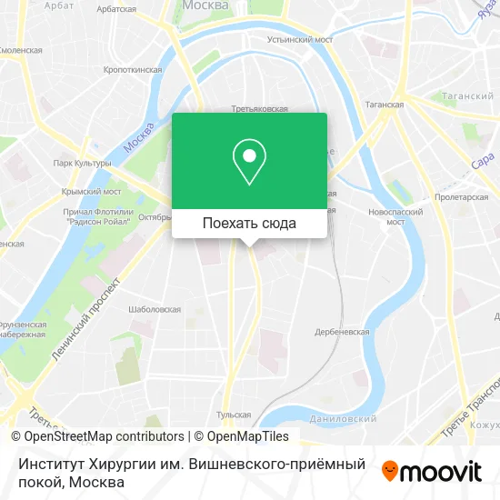 Карта Институт Хирургии им. Вишневского-приёмный покой