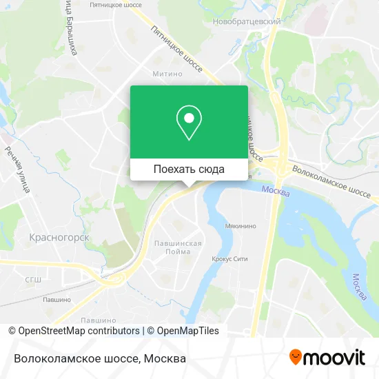 Карта Волоколамское шоссе