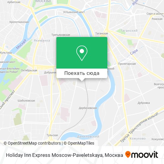 Карта Holiday Inn Express Moscow-Paveletskaya