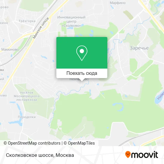 Карта Сколковское шоссе