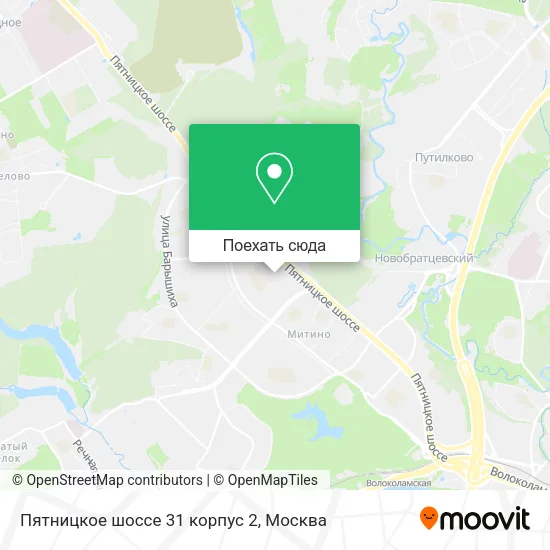 Карта Пятницкое шоссе 31 корпус 2