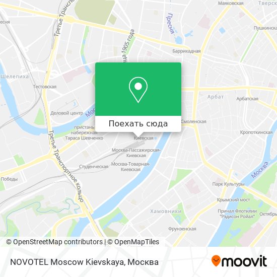 Карта NOVOTEL Moscow Kievskaya