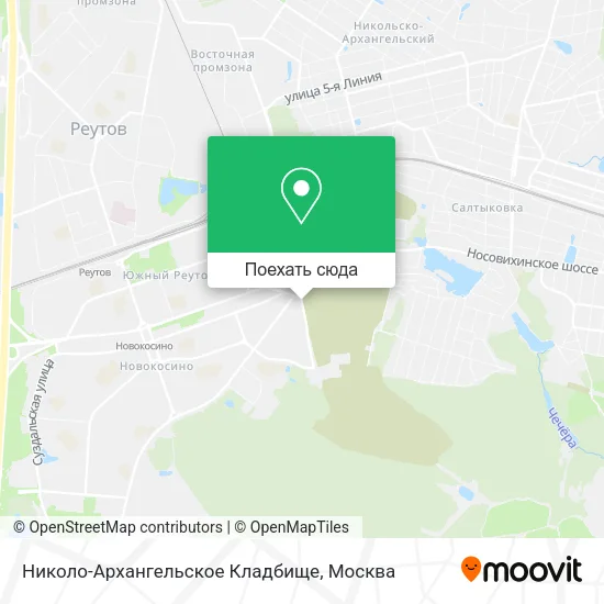 Карта Николо-Архангельское Кладбище