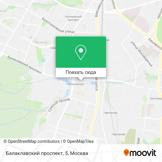 Карта Балаклавский проспект, 5