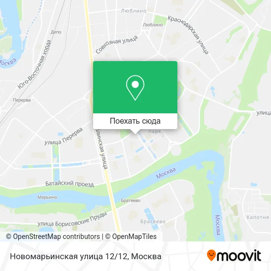 Карта Новомарьинская улица 12/12