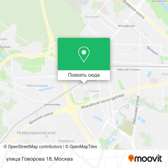 Карта улица Говорова 18