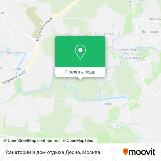 Карта Санаторий и дом отдыха Десна