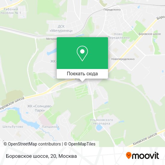 Карта Боровское шоссе, 20