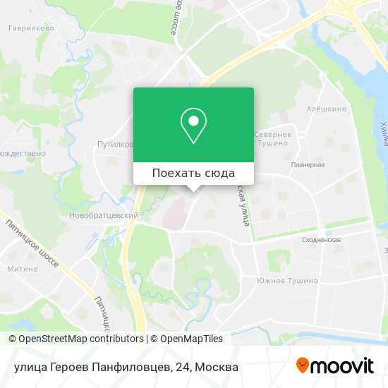 Карта улица Героев Панфиловцев, 24