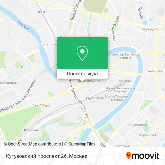 Карта Кутузовский проспект 26