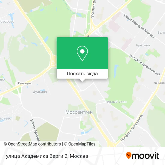 Карта улица Академика Варги 2