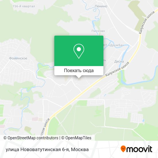Карта улица Нововатутинская 6-я