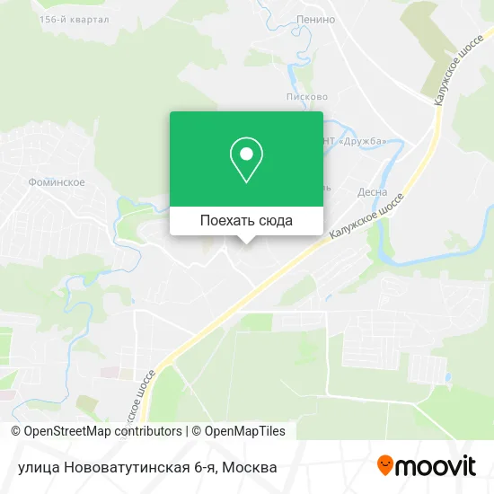 Карта улица Нововатутинская 6-я