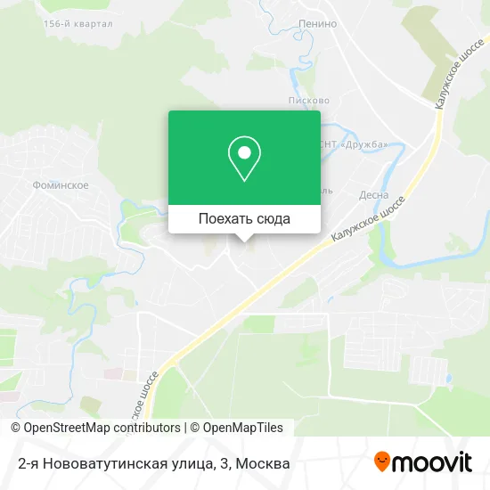 Карта 2-я Нововатутинская улица, 3