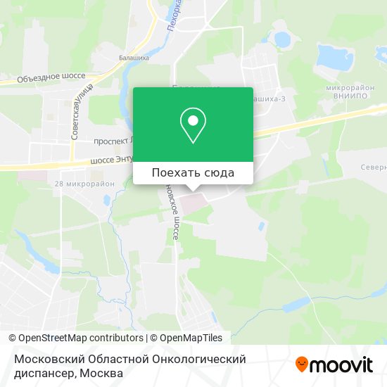 Карта Московский Областной Онкологический диспансер