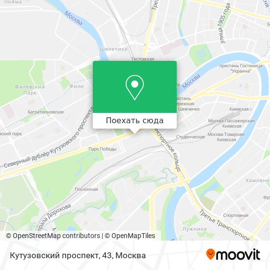 Карта Кутузовский проспект, 43