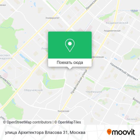 Карта улица Архитектора Власова 31