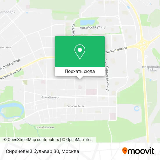 Карта Сиреневый бульвар 30