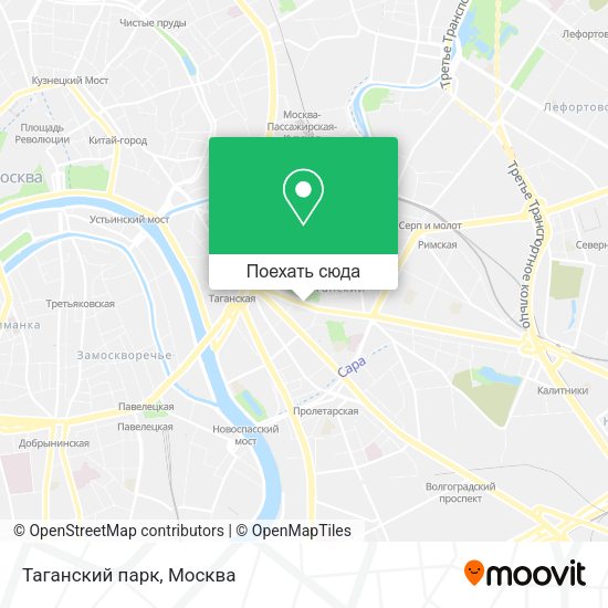 Карта Таганский парк
