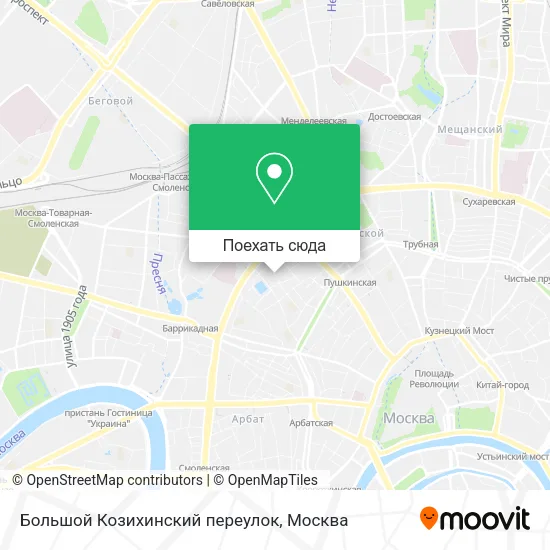 Карта Большой Козихинский переулок