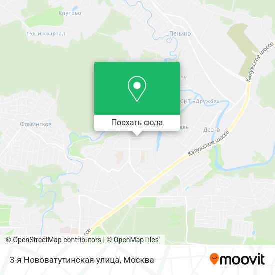 Карта 3-я Нововатутинская улица
