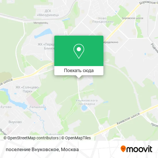 Карта поселение Внуковское