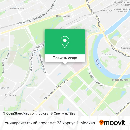 Карта Университетский проспект 23 корпус 1