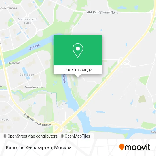 Карта Капотня 4-й квартал