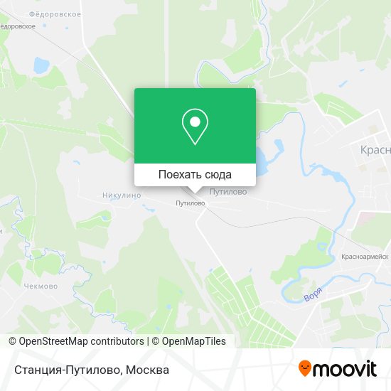 Карта Станция-Путилово