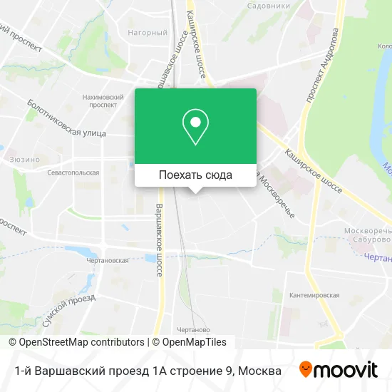 Карта 1-й Варшавский проезд 1А строение 9